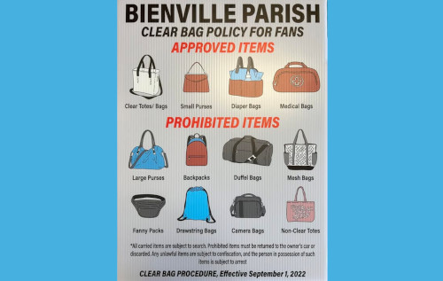 BPSB reminds fans of clear bag policy | Bienville Parish Journal